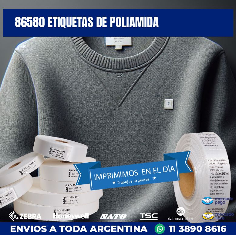 86580 ETIQUETAS DE POLIAMIDA