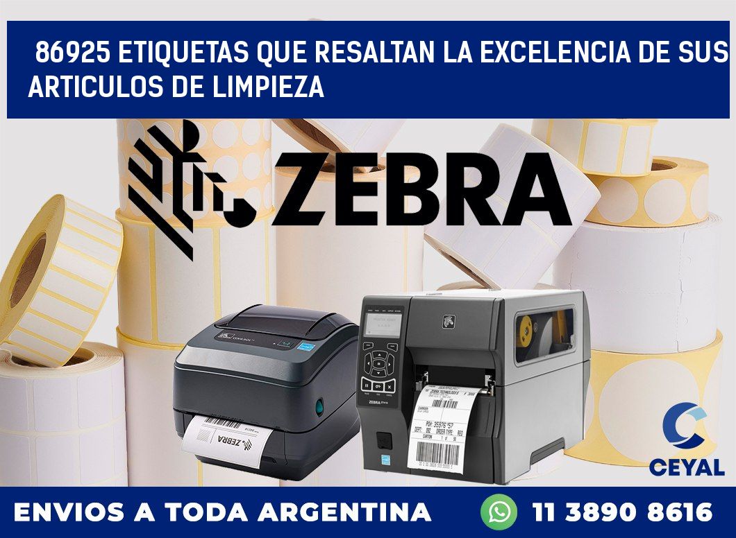 86925 ETIQUETAS QUE RESALTAN LA EXCELENCIA DE SUS ARTICULOS DE LIMPIEZA