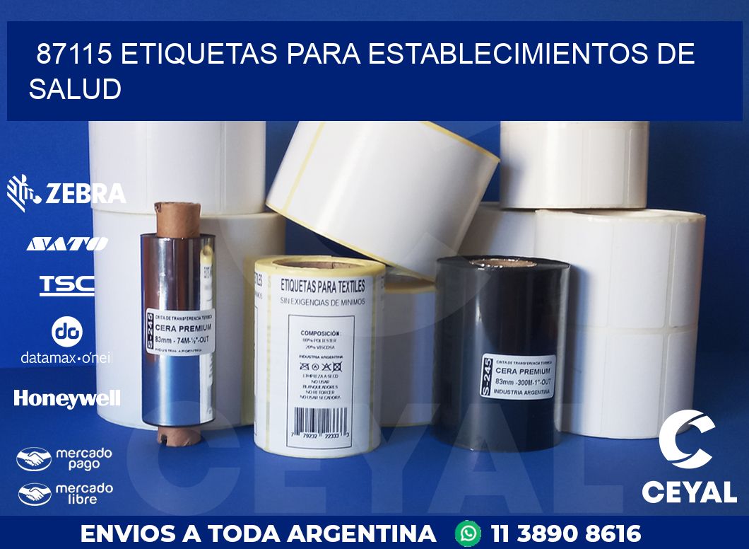 87115 ETIQUETAS PARA ESTABLECIMIENTOS DE SALUD