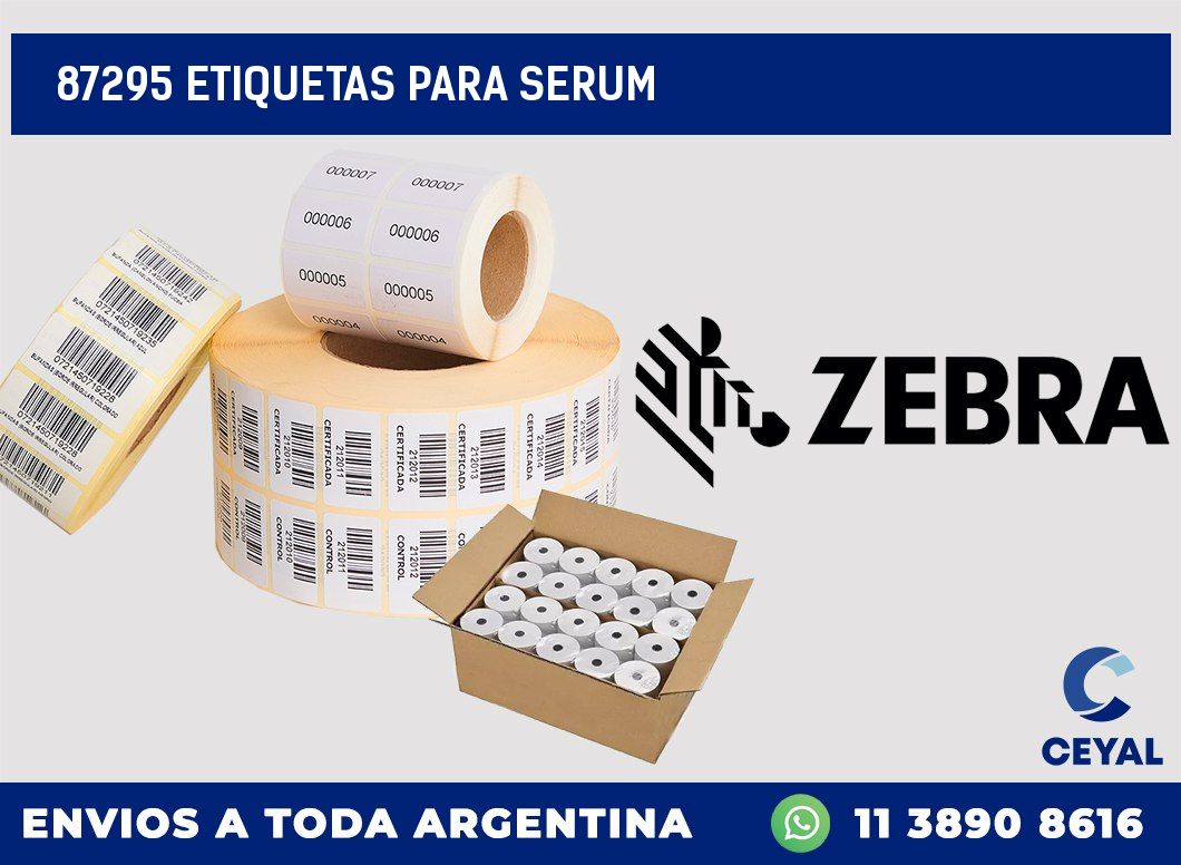 87295 ETIQUETAS PARA SERUM