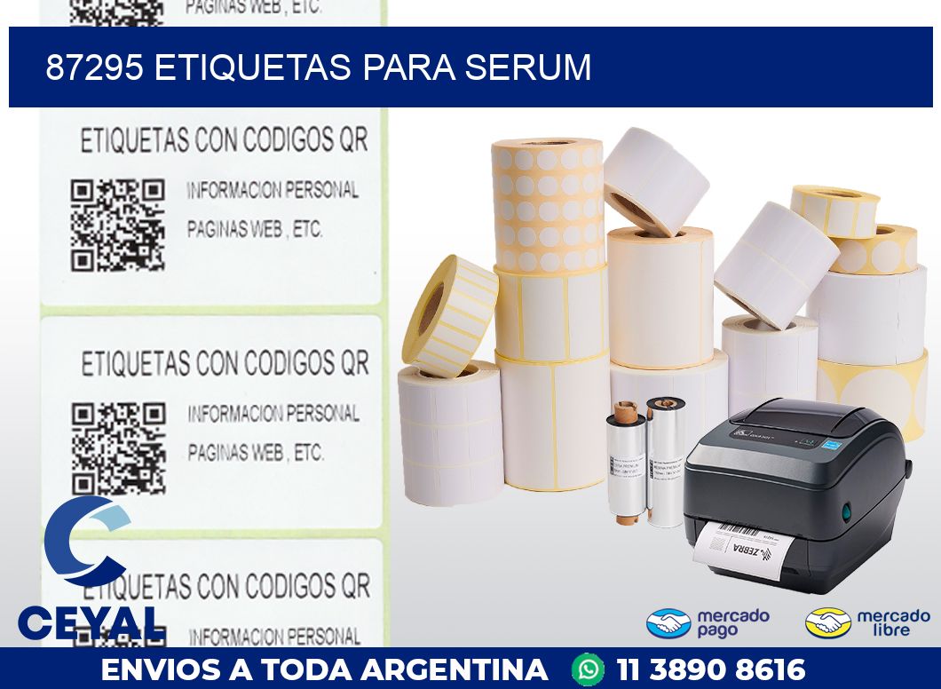 87295 ETIQUETAS PARA SERUM