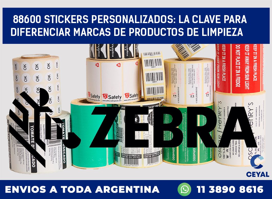 88600 STICKERS PERSONALIZADOS: LA CLAVE PARA DIFERENCIAR MARCAS DE PRODUCTOS DE LIMPIEZA