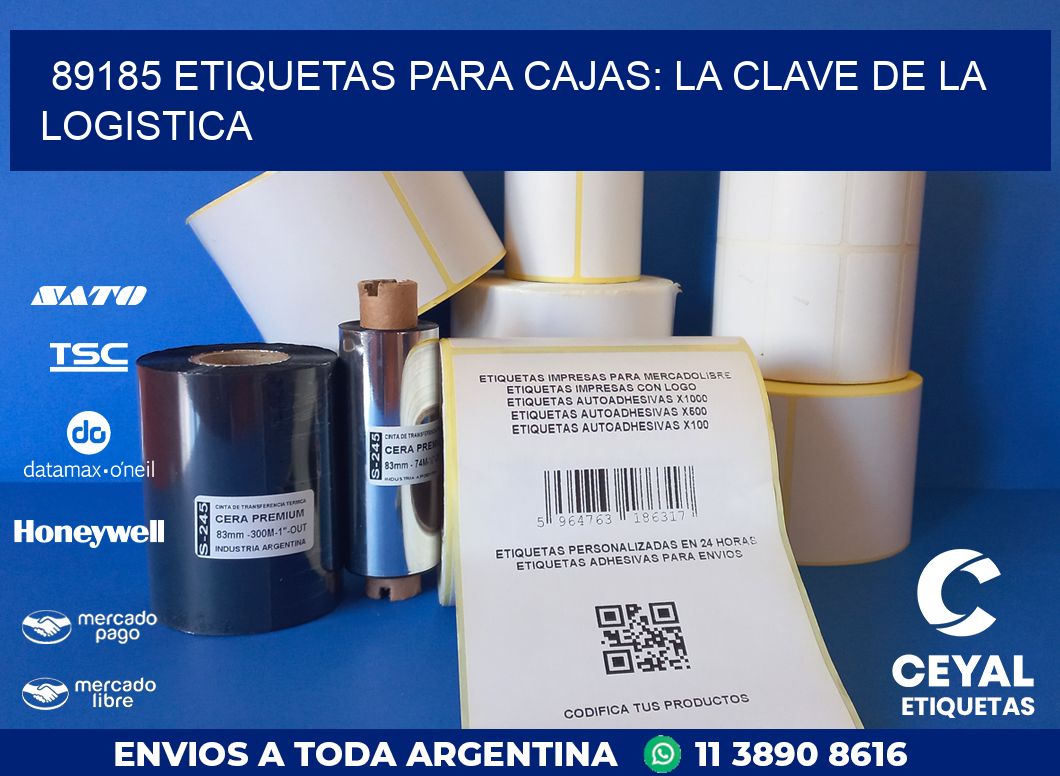 89185 ETIQUETAS PARA CAJAS: LA CLAVE DE LA LOGISTICA