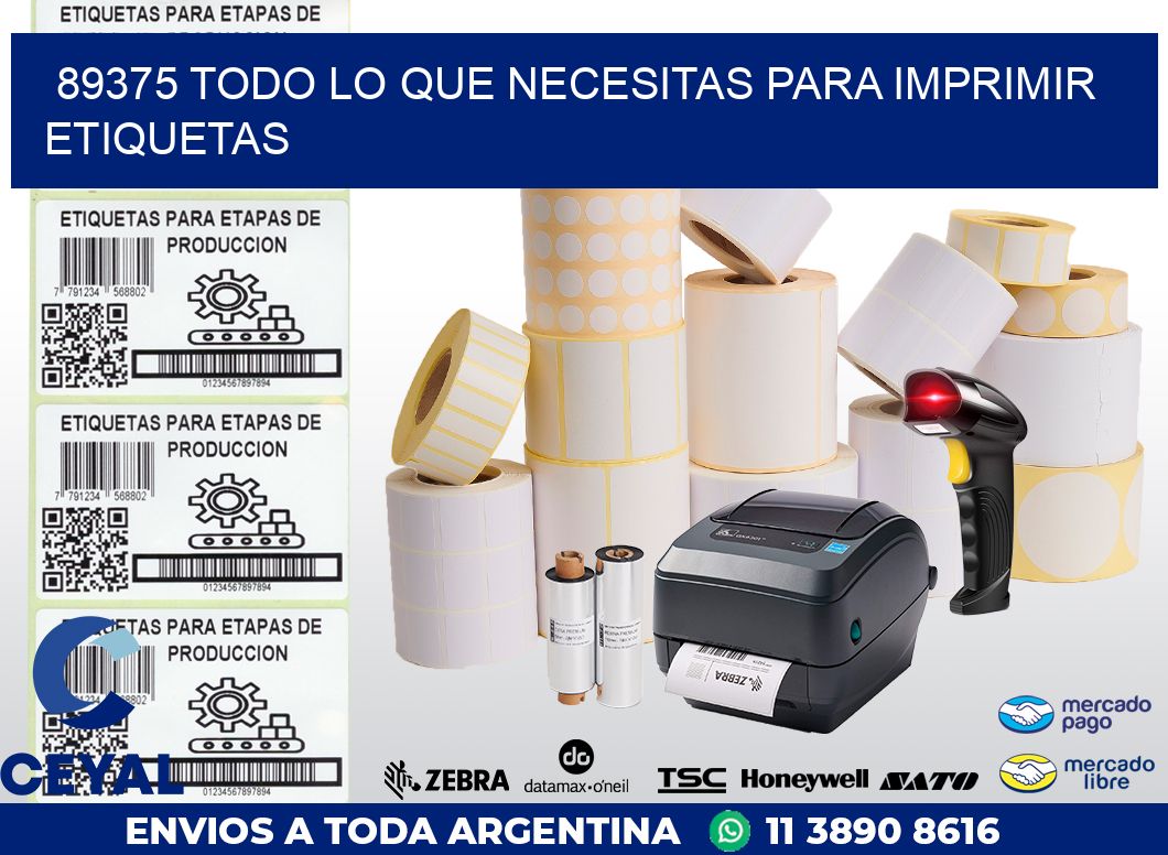 89375 TODO LO QUE NECESITAS PARA IMPRIMIR ETIQUETAS