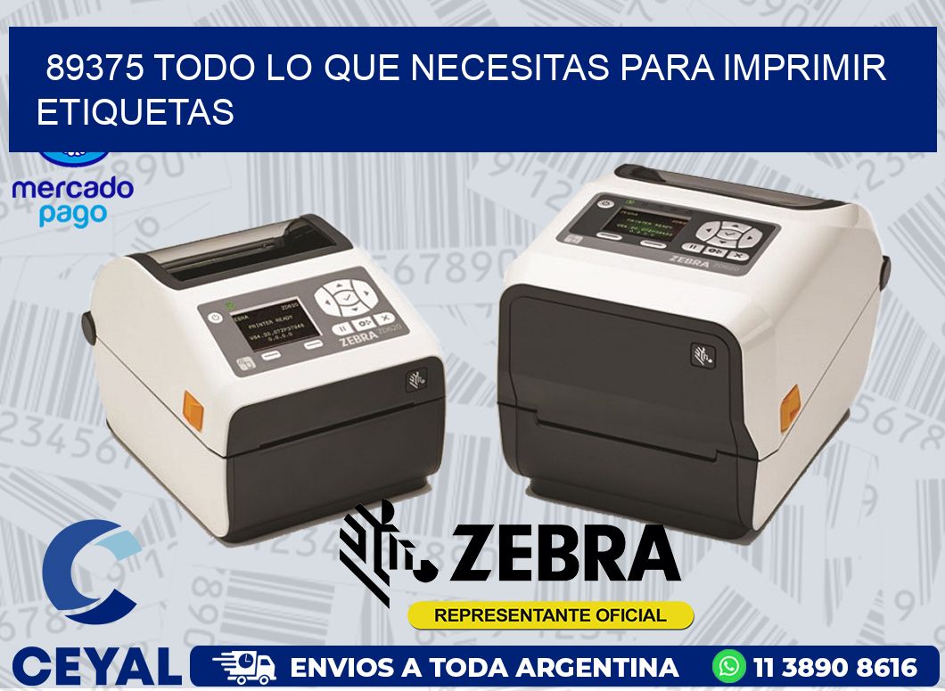 89375 TODO LO QUE NECESITAS PARA IMPRIMIR ETIQUETAS