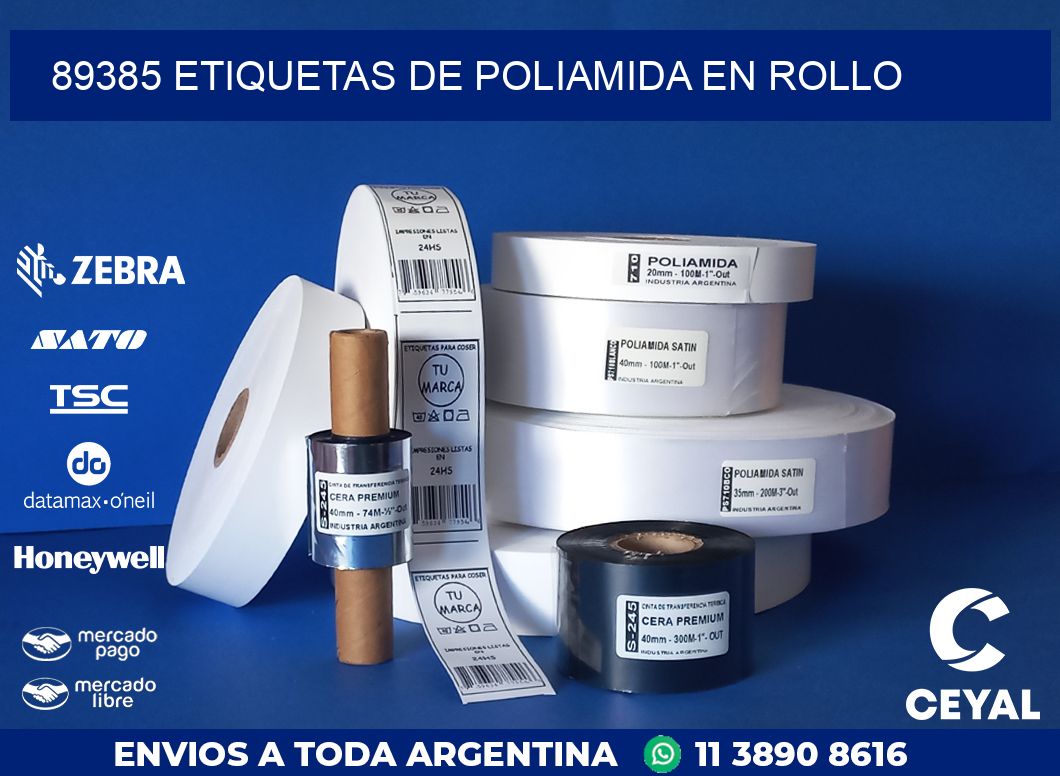 89385 ETIQUETAS DE POLIAMIDA EN ROLLO
