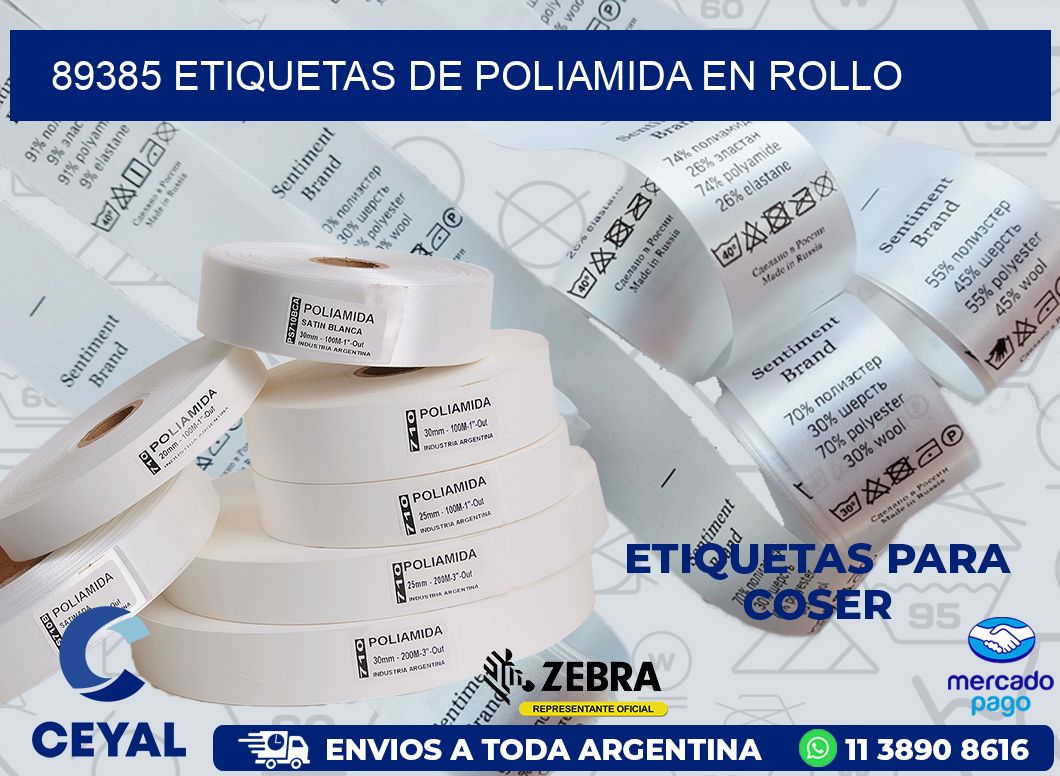 89385 ETIQUETAS DE POLIAMIDA EN ROLLO