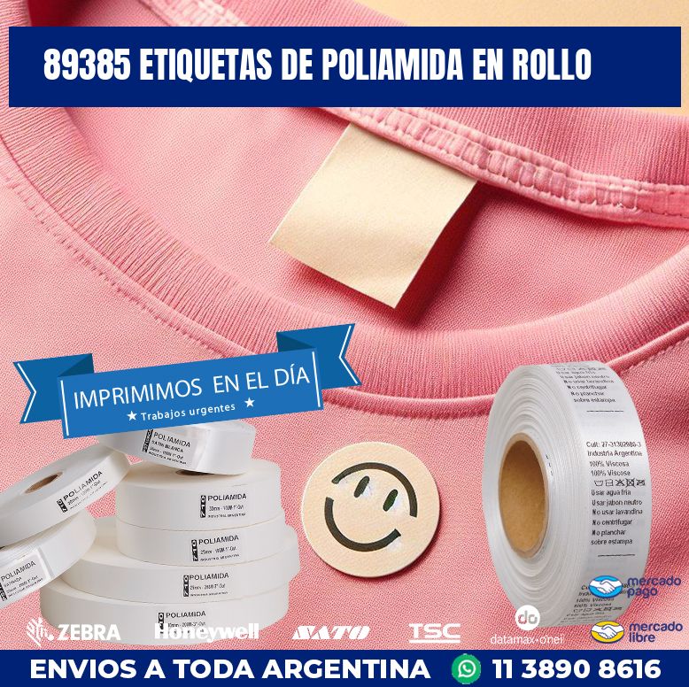 89385 ETIQUETAS DE POLIAMIDA EN ROLLO