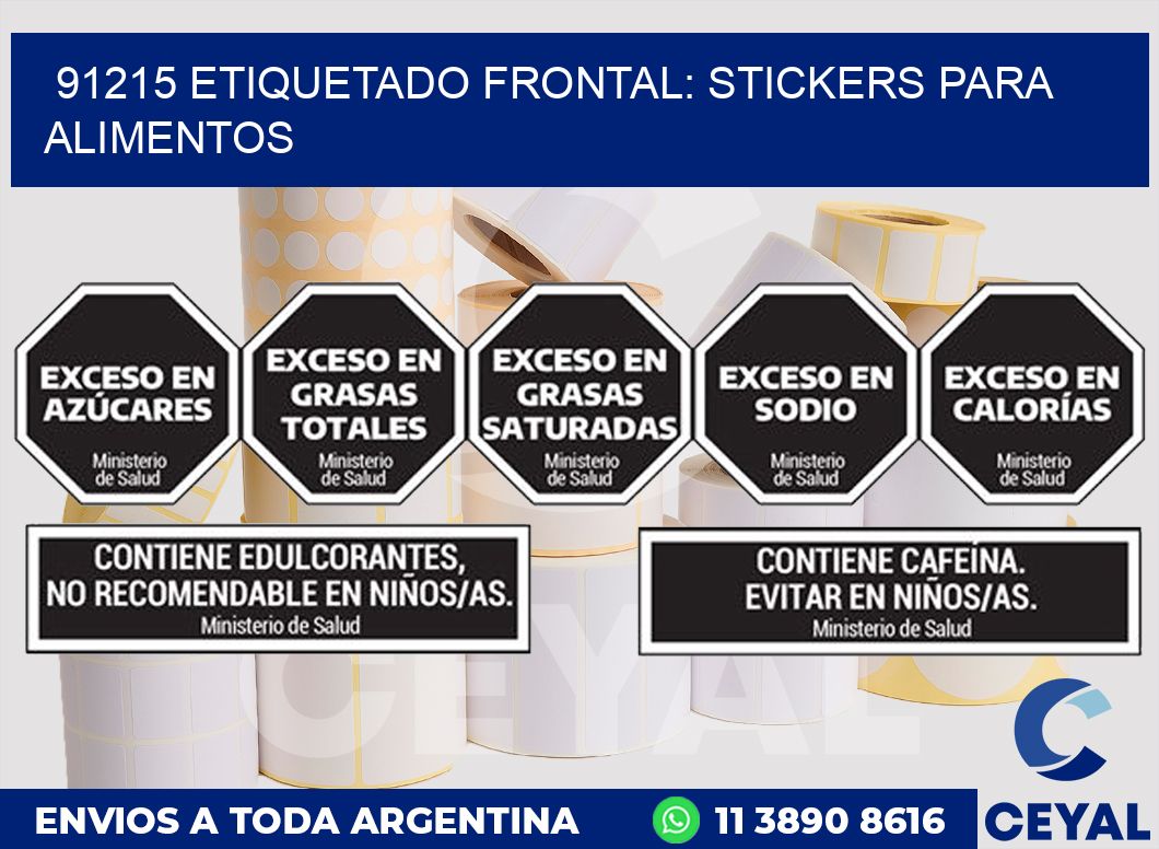91215 ETIQUETADO FRONTAL: STICKERS PARA ALIMENTOS