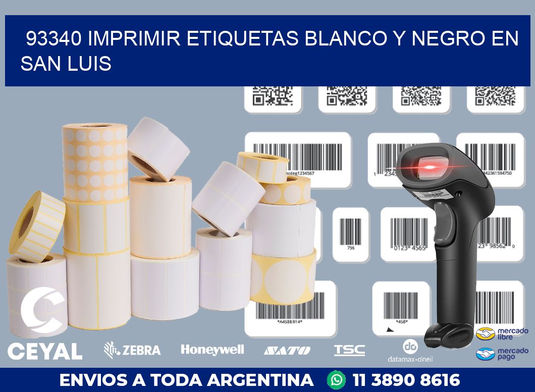 93340 IMPRIMIR ETIQUETAS BLANCO Y NEGRO EN SAN LUIS