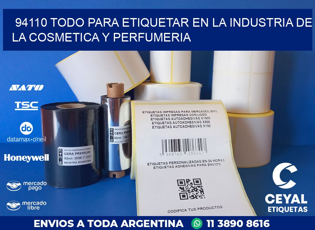 94110 TODO PARA ETIQUETAR EN LA INDUSTRIA DE LA COSMETICA Y PERFUMERIA