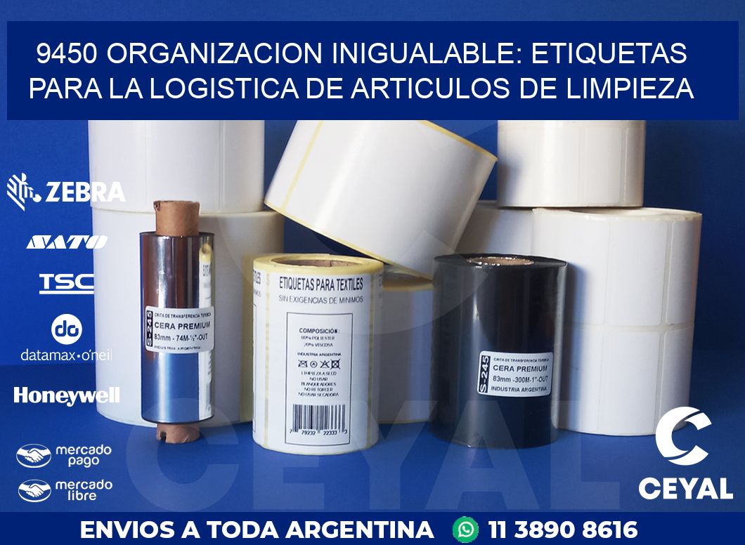 9450 ORGANIZACION INIGUALABLE: ETIQUETAS PARA LA LOGISTICA DE ARTICULOS DE LIMPIEZA
