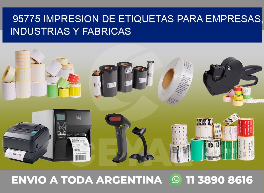 95775 IMPRESION DE ETIQUETAS PARA EMPRESAS, INDUSTRIAS Y FABRICAS