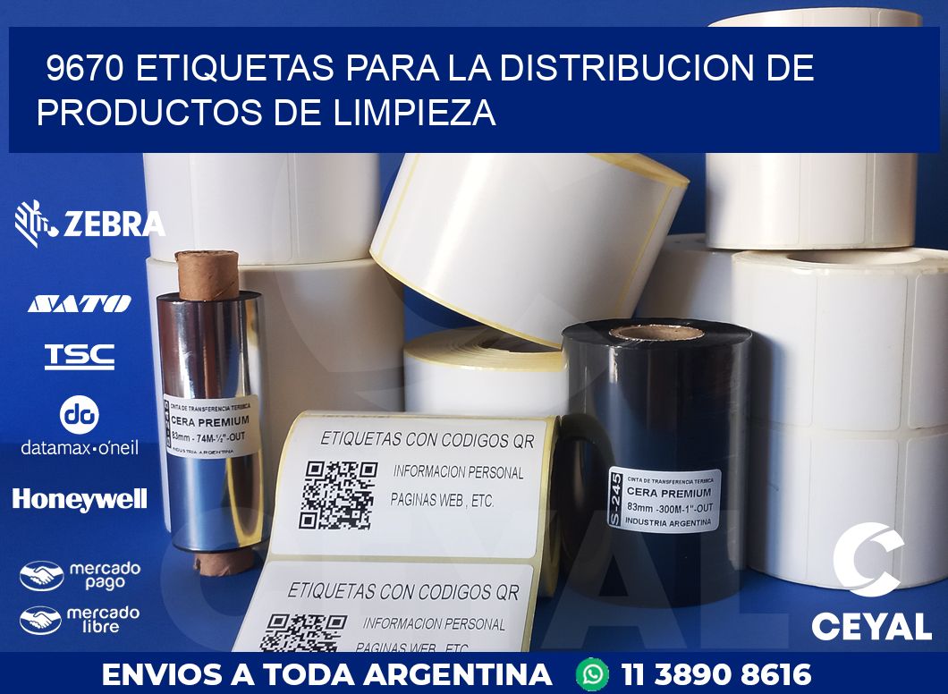 9670 ETIQUETAS PARA LA DISTRIBUCION DE PRODUCTOS DE LIMPIEZA