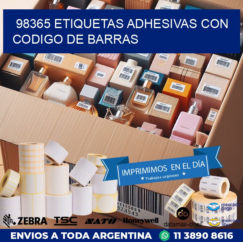 98365 ETIQUETAS ADHESIVAS CON CODIGO DE BARRAS
