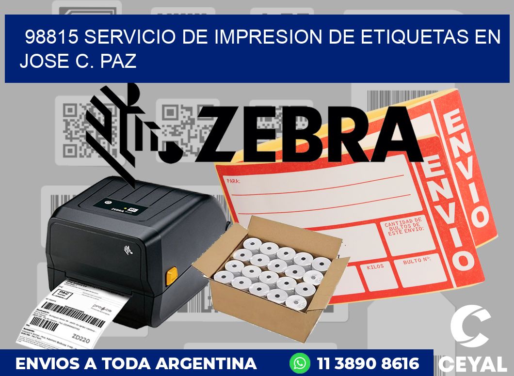 98815 SERVICIO DE IMPRESION DE ETIQUETAS EN JOSE C. PAZ