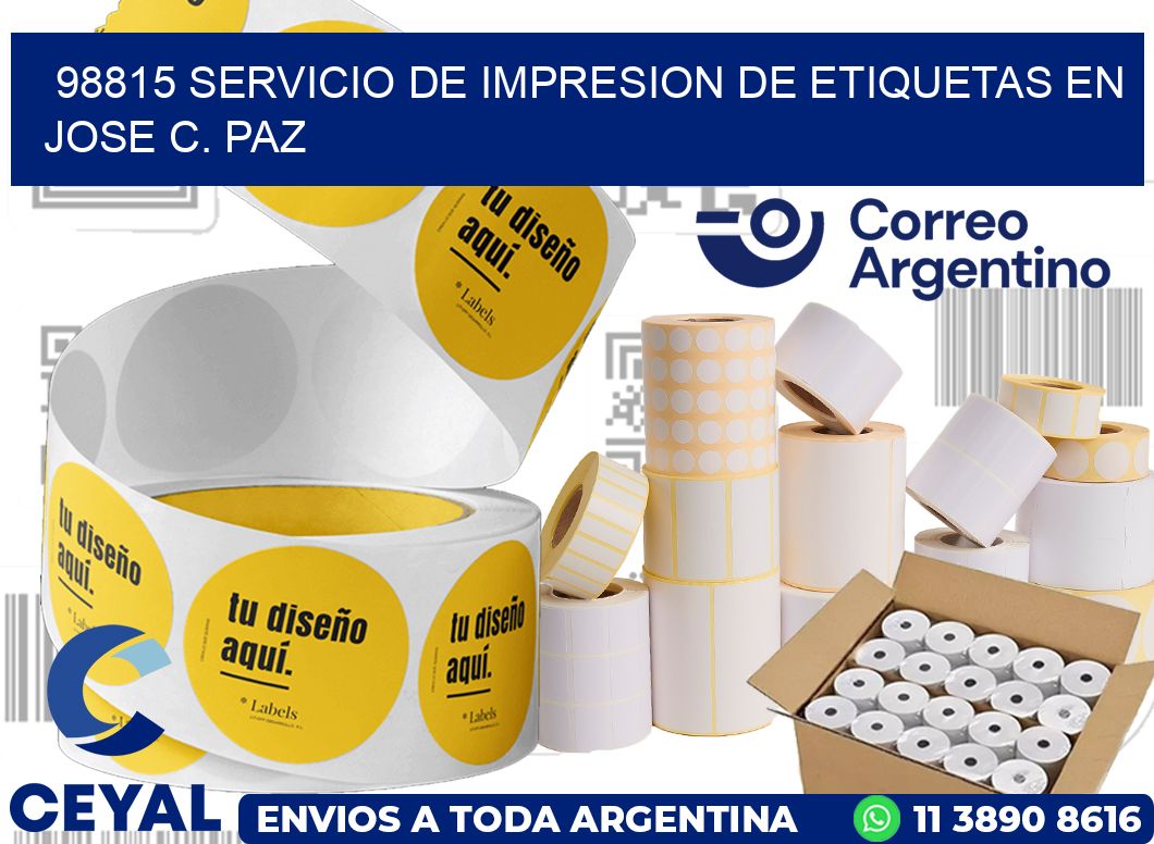 98815 SERVICIO DE IMPRESION DE ETIQUETAS EN JOSE C. PAZ