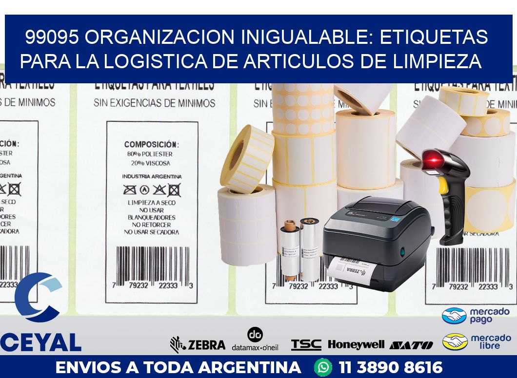 99095 ORGANIZACION INIGUALABLE: ETIQUETAS PARA LA LOGISTICA DE ARTICULOS DE LIMPIEZA
