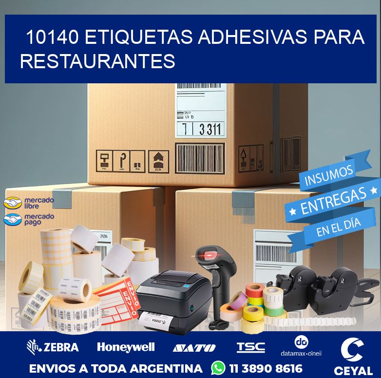 10140 ETIQUETAS ADHESIVAS PARA RESTAURANTES
