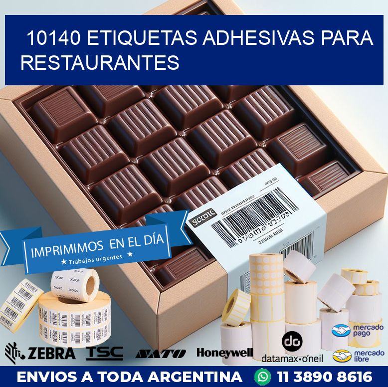 10140 ETIQUETAS ADHESIVAS PARA RESTAURANTES
