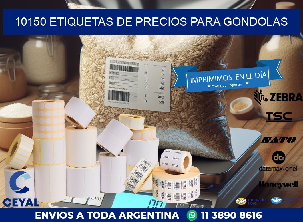 10150 ETIQUETAS DE PRECIOS PARA GONDOLAS