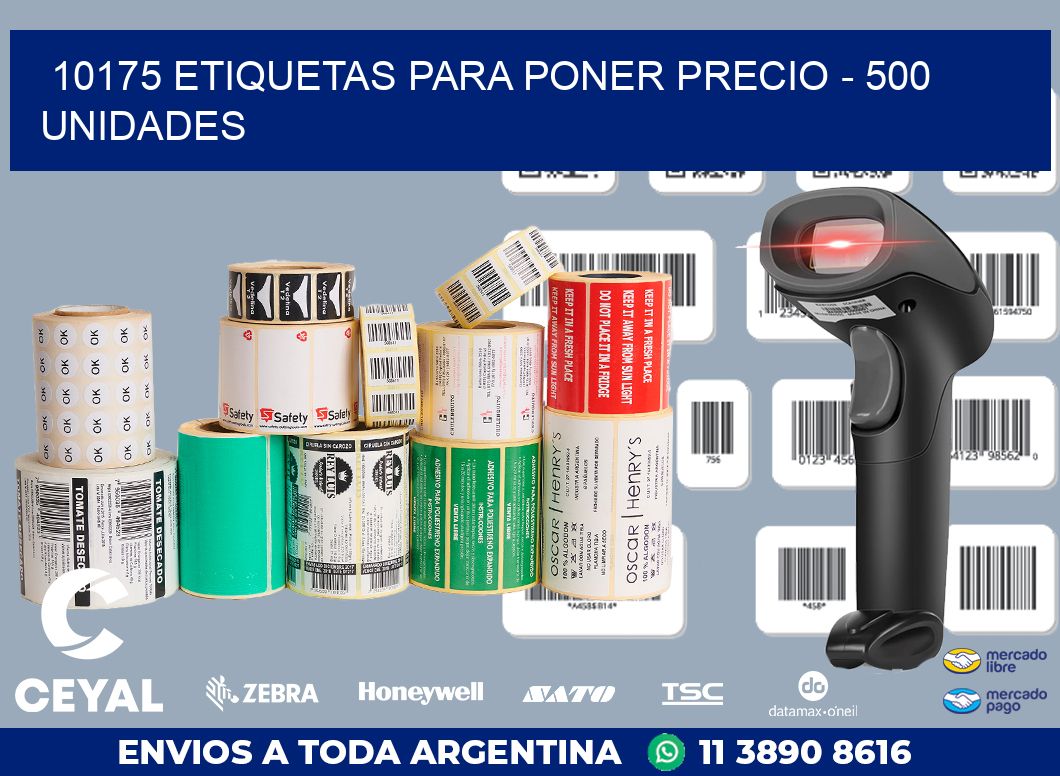 10175 ETIQUETAS PARA PONER PRECIO - 500 UNIDADES