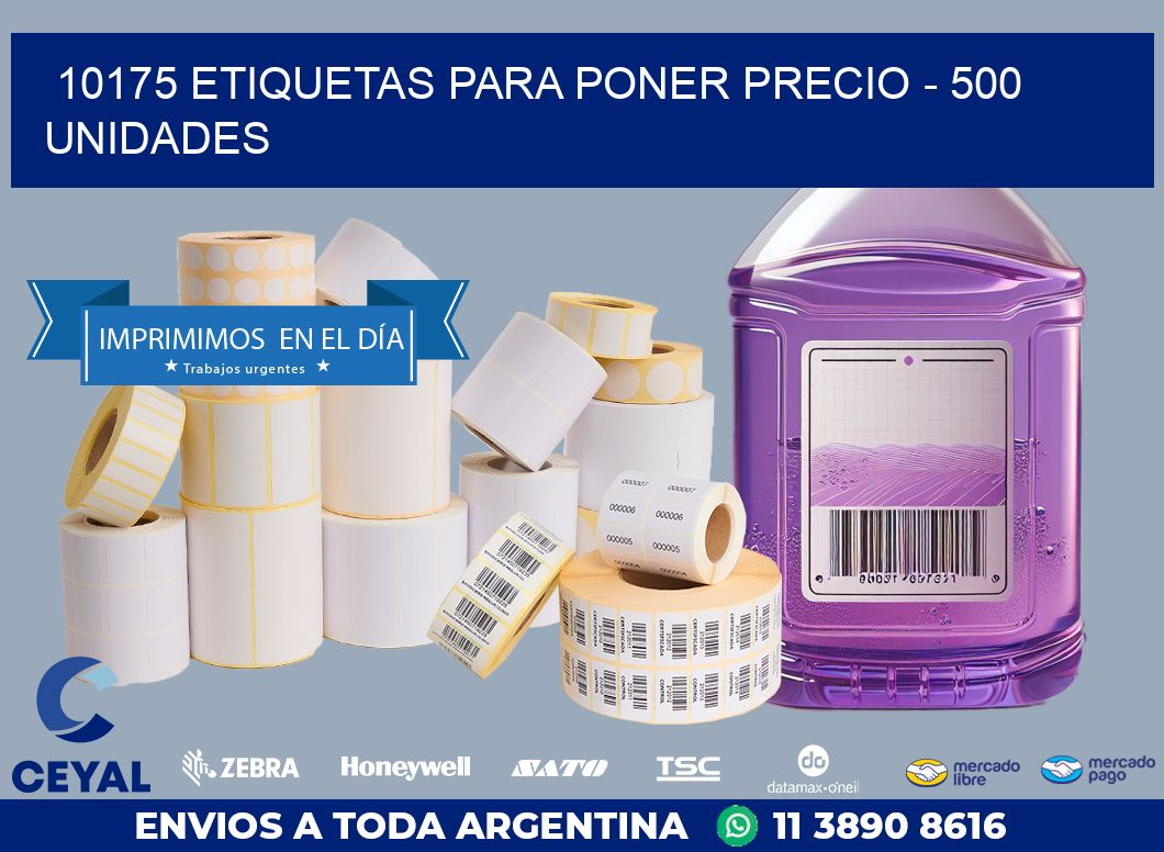 10175 ETIQUETAS PARA PONER PRECIO – 500 UNIDADES