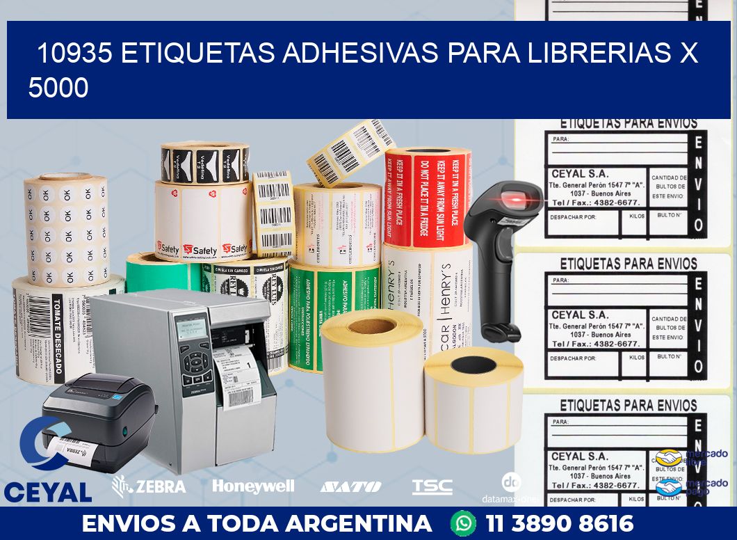 10935 ETIQUETAS ADHESIVAS PARA LIBRERIAS X 5000