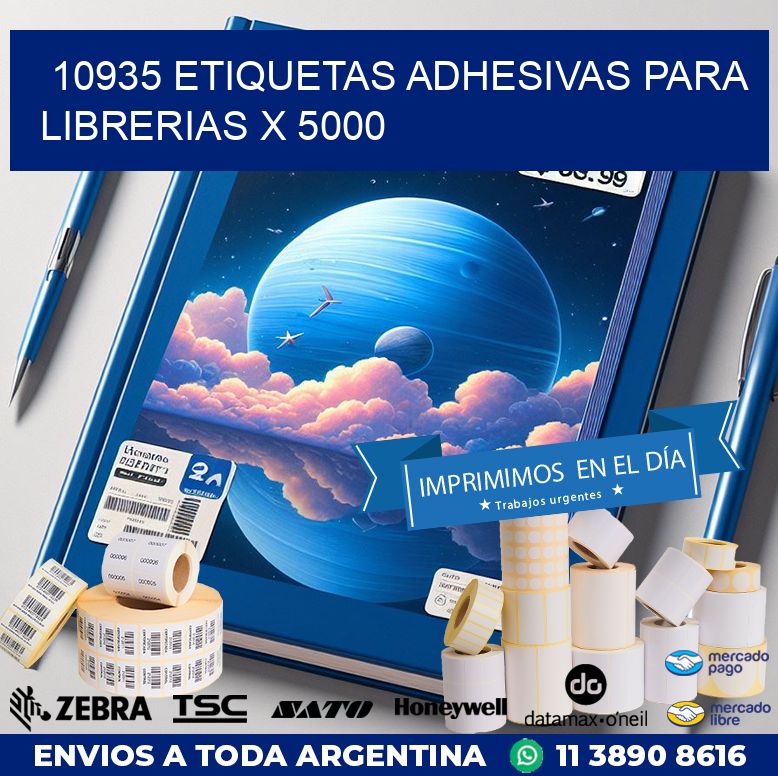 10935 ETIQUETAS ADHESIVAS PARA LIBRERIAS X 5000