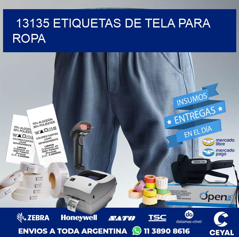 13135 ETIQUETAS DE TELA PARA ROPA