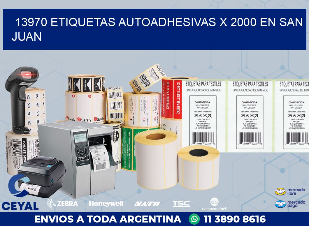 13970 ETIQUETAS AUTOADHESIVAS X 2000 EN SAN JUAN