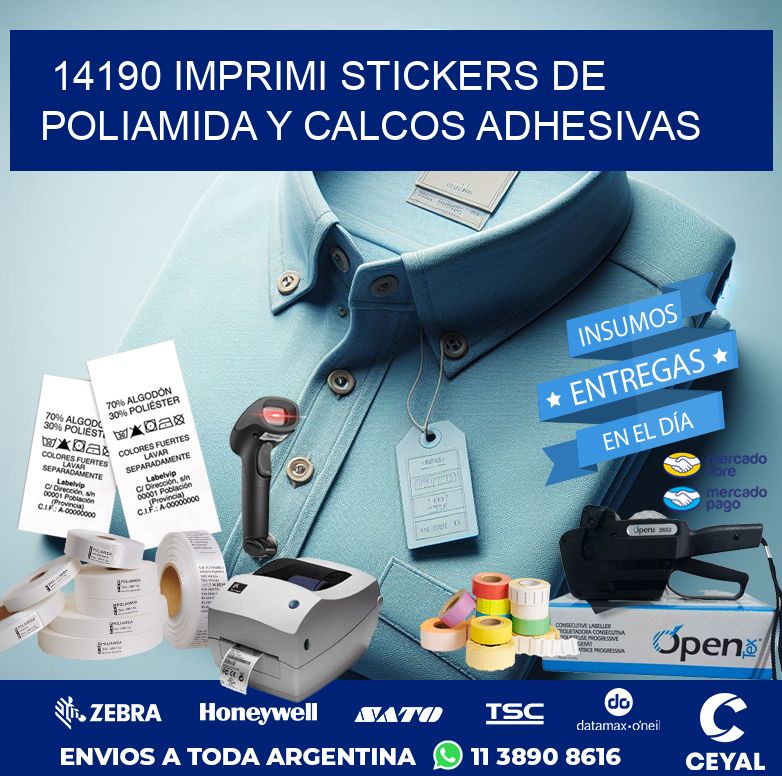 14190 IMPRIMI STICKERS DE POLIAMIDA Y CALCOS ADHESIVAS