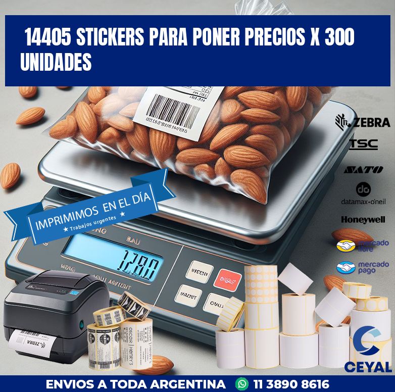 14405 STICKERS PARA PONER PRECIOS X 300 UNIDADES