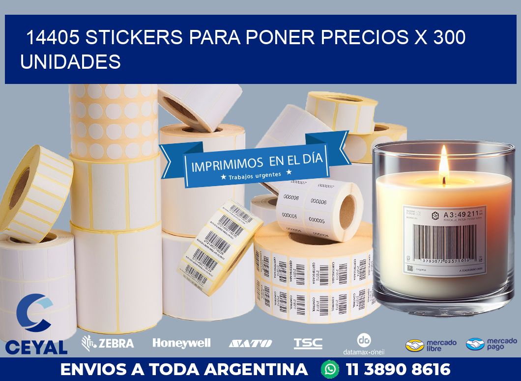 14405 STICKERS PARA PONER PRECIOS X 300 UNIDADES