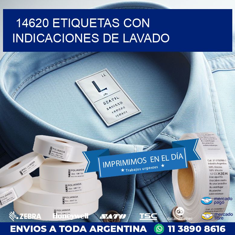 14620 ETIQUETAS CON INDICACIONES DE LAVADO