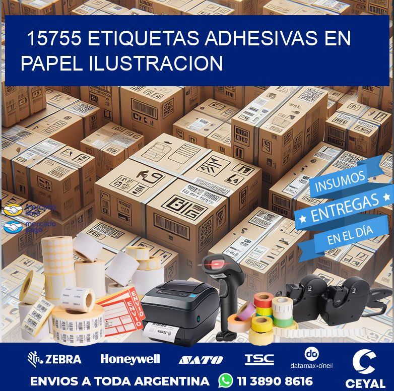 15755 ETIQUETAS ADHESIVAS EN PAPEL ILUSTRACION
