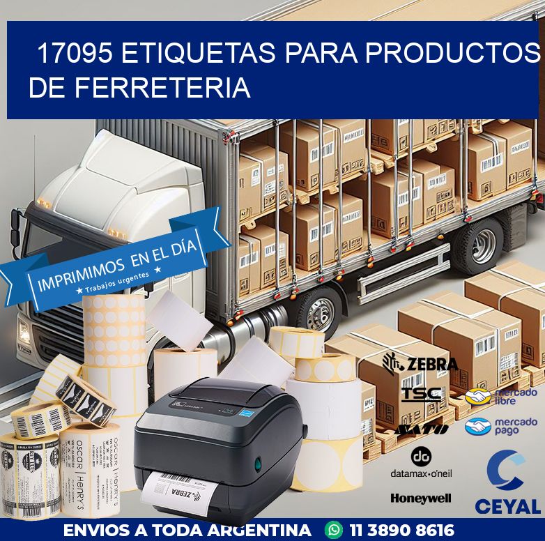 17095 ETIQUETAS PARA PRODUCTOS DE FERRETERIA