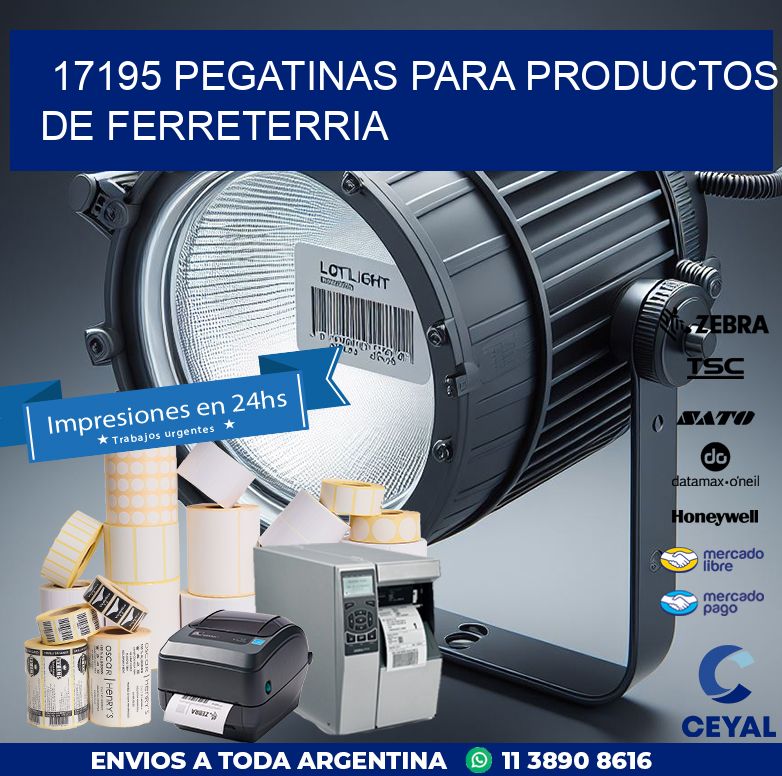 17195 PEGATINAS PARA PRODUCTOS DE FERRETERRIA