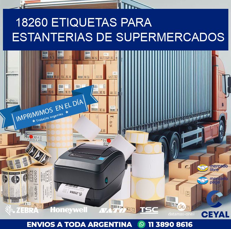 18260 ETIQUETAS PARA ESTANTERIAS DE SUPERMERCADOS