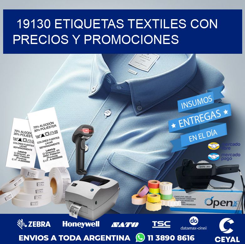 19130 ETIQUETAS TEXTILES CON PRECIOS Y PROMOCIONES