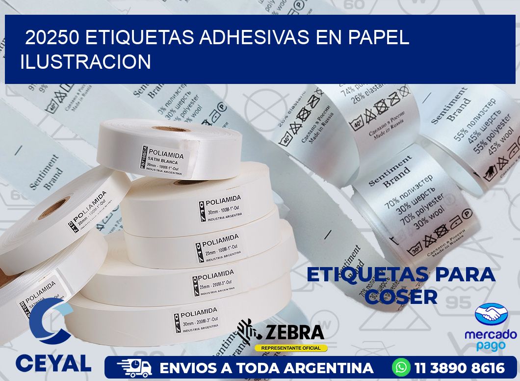 20250 ETIQUETAS ADHESIVAS EN PAPEL ILUSTRACION