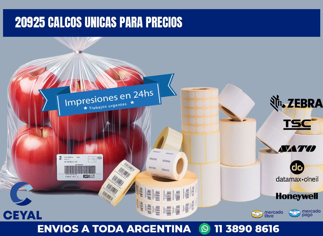 20925 CALCOS UNICAS PARA PRECIOS