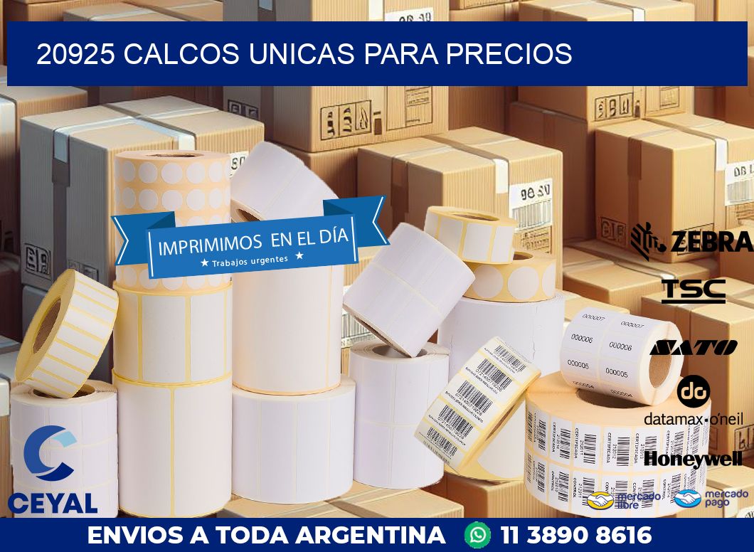 20925 CALCOS UNICAS PARA PRECIOS