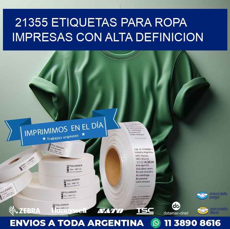 21355 ETIQUETAS PARA ROPA IMPRESAS CON ALTA DEFINICION