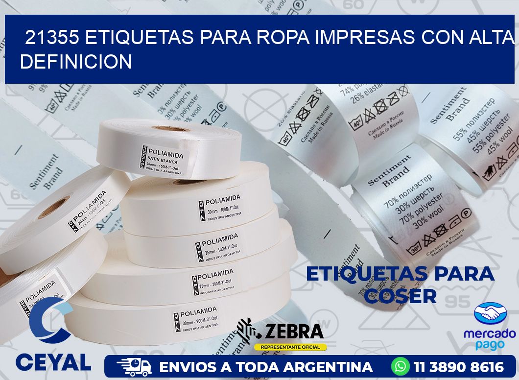 21355 ETIQUETAS PARA ROPA IMPRESAS CON ALTA DEFINICION