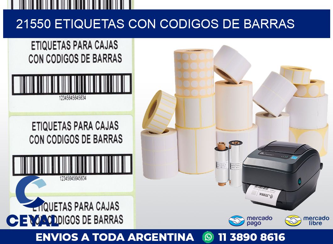 21550 ETIQUETAS CON CODIGOS DE BARRAS