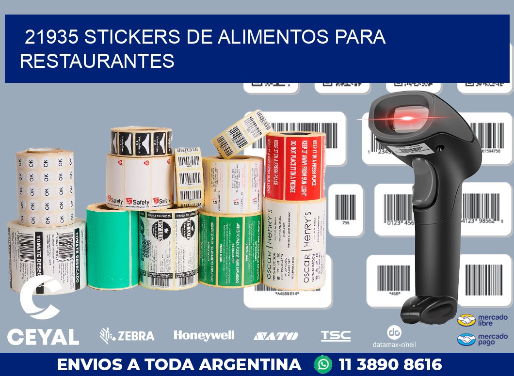 21935 STICKERS DE ALIMENTOS PARA RESTAURANTES