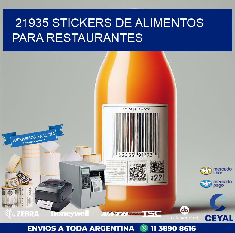 21935 STICKERS DE ALIMENTOS PARA RESTAURANTES