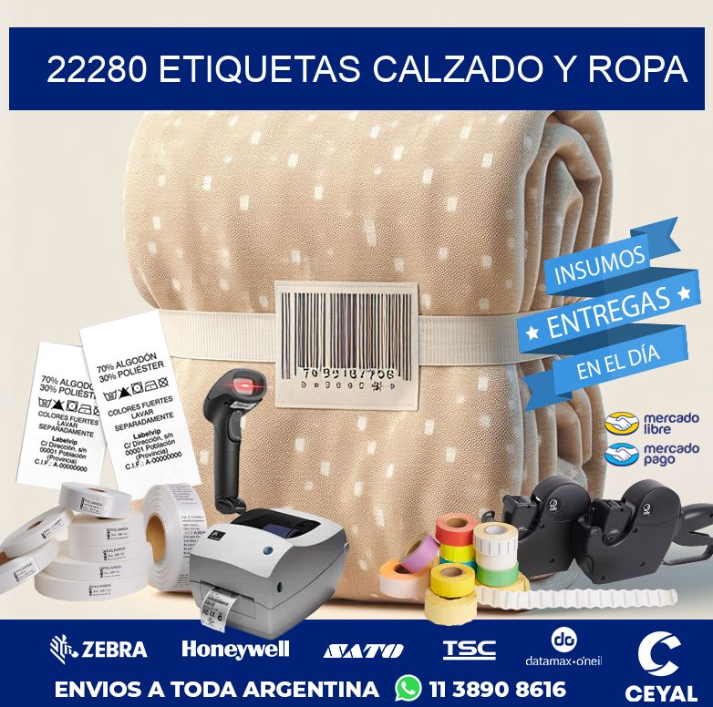 22280 ETIQUETAS CALZADO Y ROPA