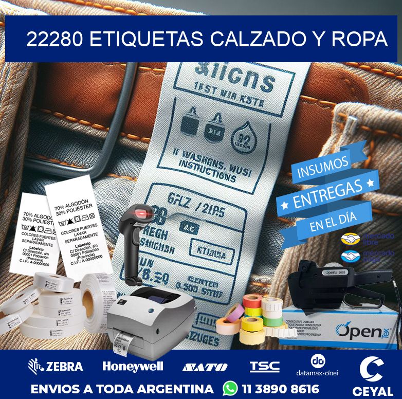 22280 ETIQUETAS CALZADO Y ROPA